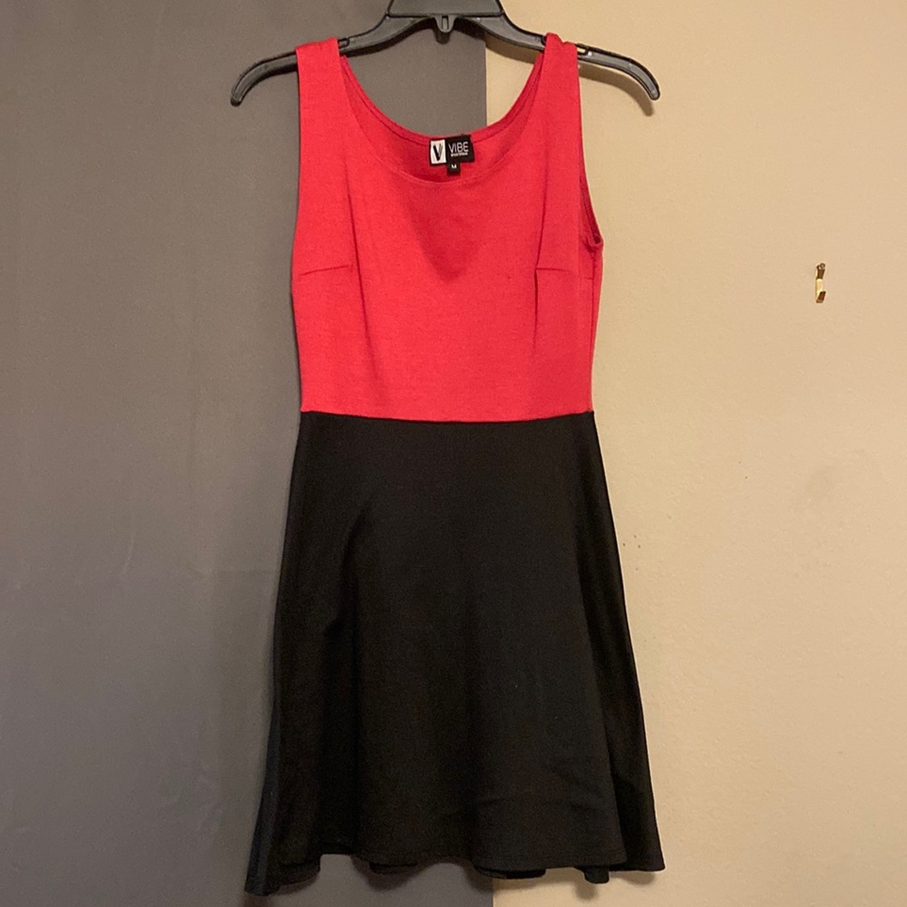 Pink and black dress